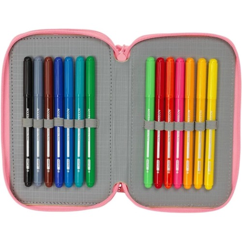 Safta 412518857 MOOS Passion, Σχολική Κασετίνα, Πολυεστέρας, Ροζ