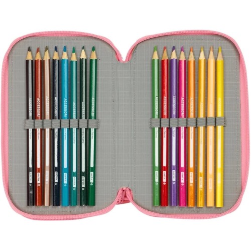 Safta 412518857 MOOS Passion, Σχολική Κασετίνα, Πολυεστέρας, Ροζ