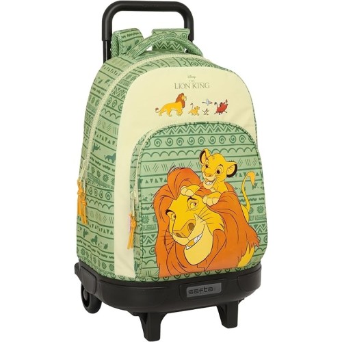 Safta 612441918 Lion King Mufasa, Παιδικό Σχολικό Τροχήλατο Σακίδιο, Πολυεστέρας, Πράσινο