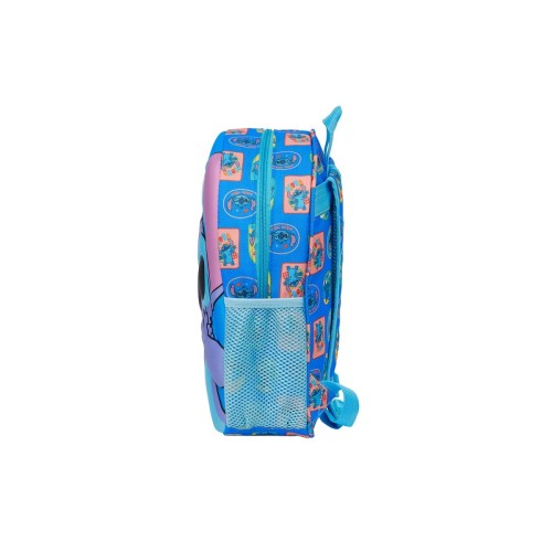 Safta 622454890 Stitch, Σχολική Τσάντα Πλάτης Νηπιαγωγείου, Πολυεστέρας, Μπλε