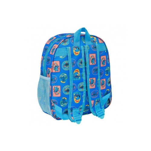 Safta 622454890 Stitch, Σχολική Τσάντα Πλάτης Νηπιαγωγείου, Πολυεστέρας, Μπλε