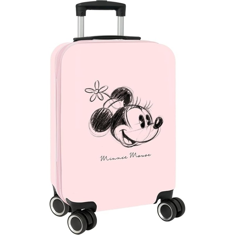 Safta 622528851 Minnie Mouse Baby, Παιδική Βαλίτσα Καμπίνας, Σκληρή, Ροζ