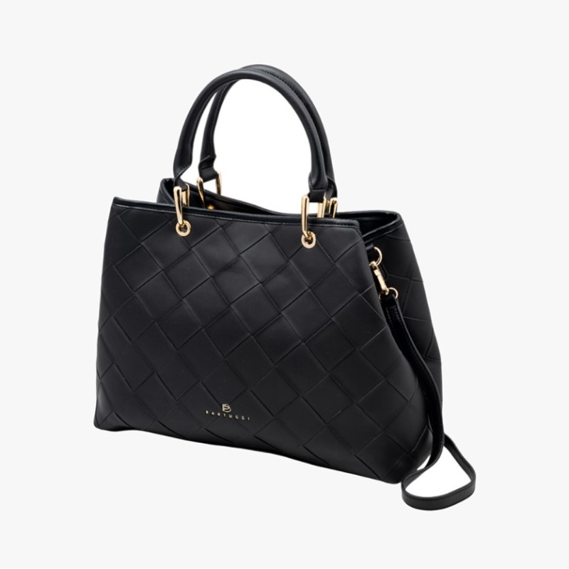 Bartuggi 718-35912 Black, Τσάντα Γυναικεία Ώμου/Χιαστί, Δερματίνη, Μαύρο
