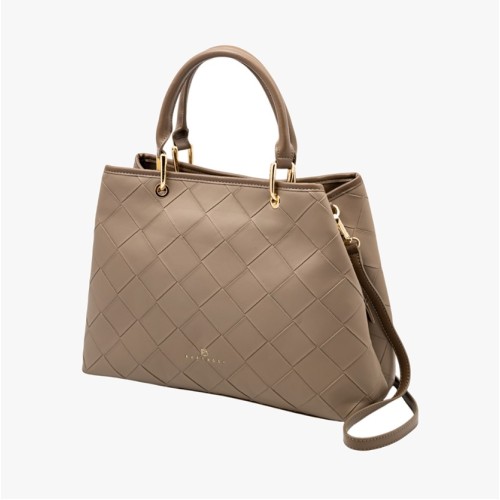 Bartuggi 718-35912 Taupe, Τσάντα Γυναικεία Ώμου/Χιαστί, Δερματίνη, Τοπό