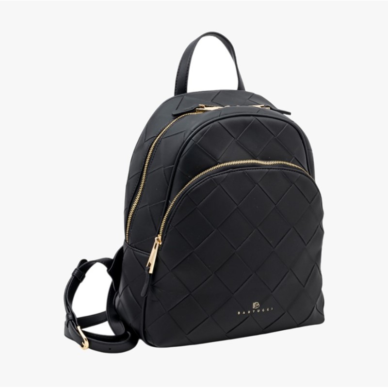 Bartuggi 718-36445 Black, Τσάντα Γυναικεία Πλάτης, Δερματίνη, Μαύρο