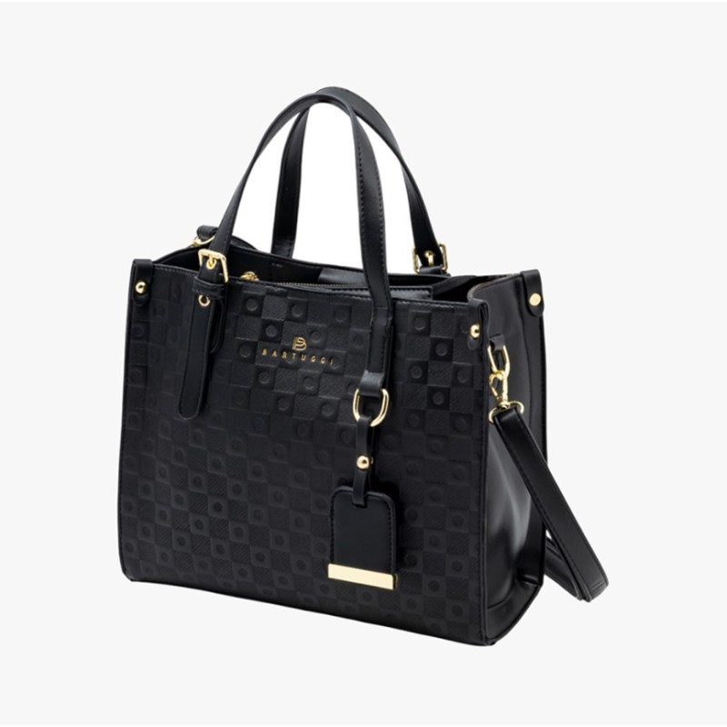 Bartuggi 718-5433 Black, Τσάντα Γυναικεία Ώμου/Χιαστί, Δερματίνη, Μαύρο