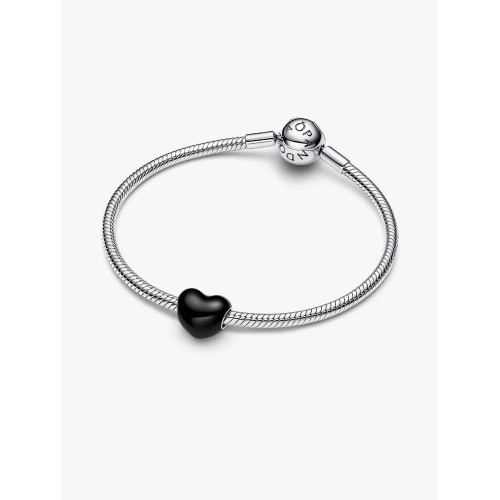 Pandora Moments 793337C04, Σύμβολο/Pendant, Ασήμι, Καρδιά Μαύρη