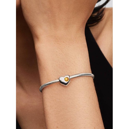 Pandora Moments 794161C11, Σύμβολο/Pendant, Ασήμι, Καρδιά Κίτρινη