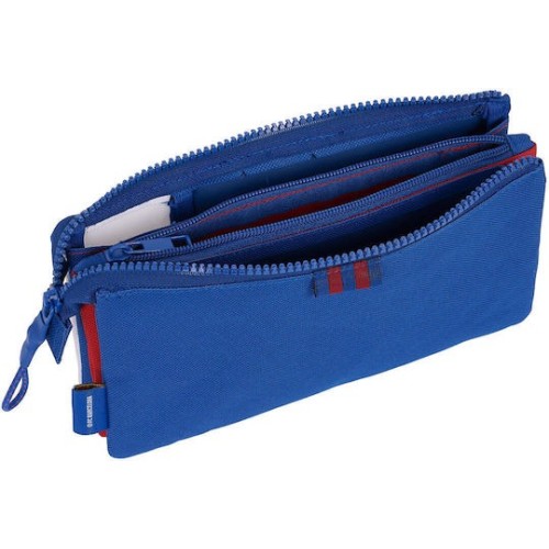 Safta 812326744 FC Barcelona, Σχολική Κασετίνα, Ύφασμα, Μπλε