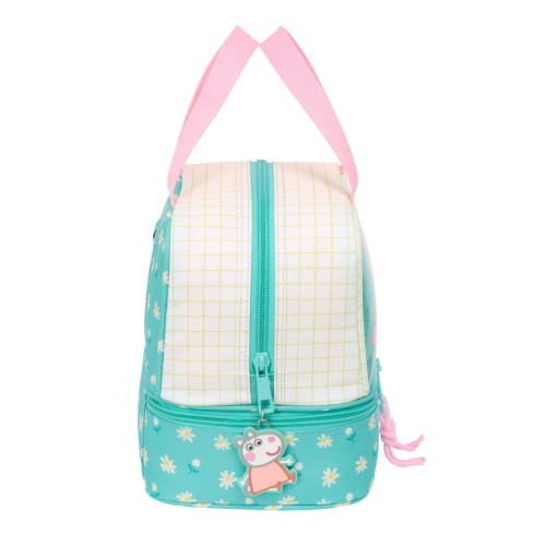 Safta 812390040 Peppa Pig Pretty Flowers, LunchBox Τσάντα Φαγητού, Πολυεστέρας, Γαλάζιο