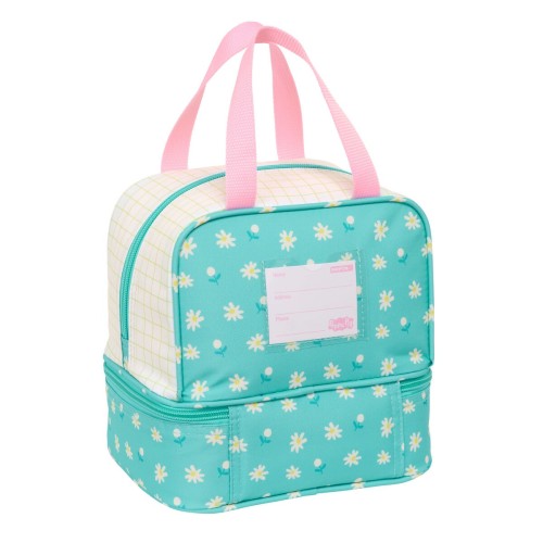 Safta 812390040 Peppa Pig Pretty Flowers, LunchBox Τσάντα Φαγητού, Πολυεστέρας, Γαλάζιο