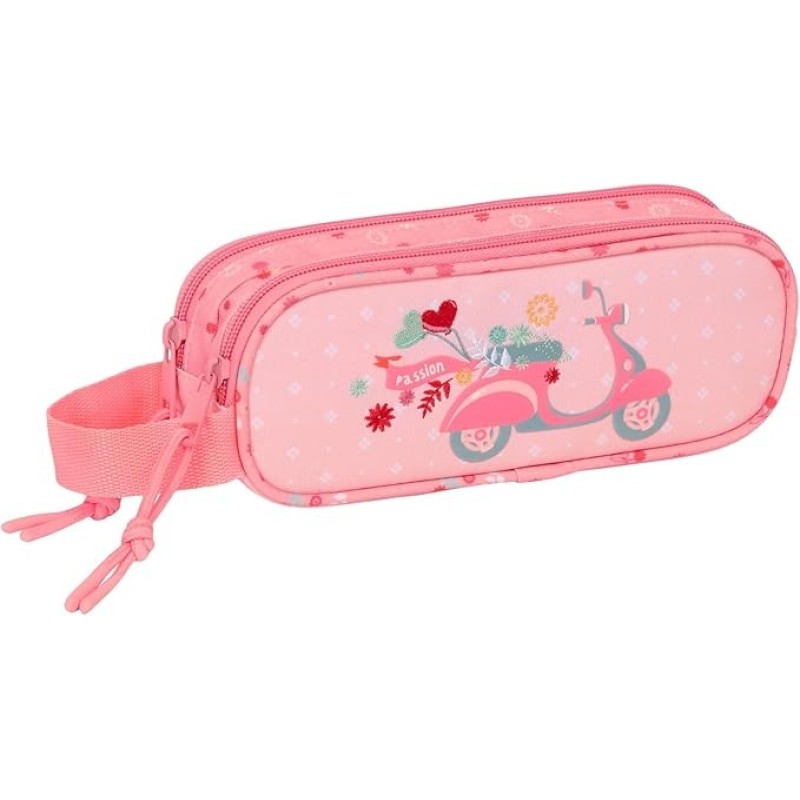 Safta 812518513 MOOS Passion, Σχολική Κασετίνα, Πολυεστέρας, Ροζ