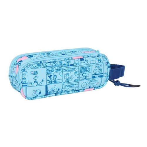 Safta 812539513 Snoopy Love, Σχολική Κασετίνα, Πολυεστέρας, Γαλάζιο