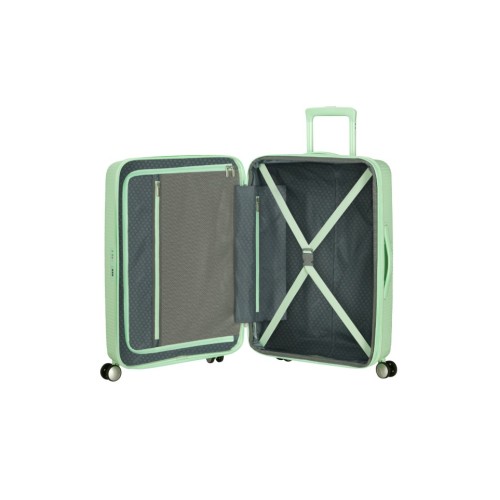 American Tourister 88473-1658 Soundbox Pastel Green, Βαλίτσα Μεσαία, Πολυπροπυλένιο, ΑΤΑΝ, Πράσινο