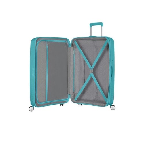 American Tourister 88473-A066 Soundbox Turquoise Tonic, Βαλίτσα Μεσαία, Πολυπροπυλένιο, ΑΤΑΝ, Τιρκουάζ