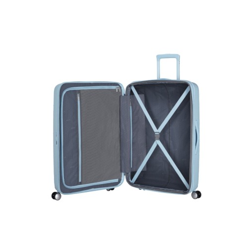 American Tourister 88474-8365, Soundbox Pastel Blue, Βαλίτσα Μεγάλη, Πολυπροπυλένιο, ΑΤΑΝ, Μπλε Παστέλ