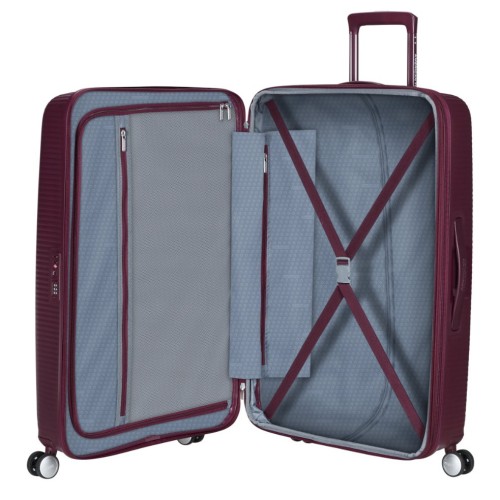 American Tourister 88474-T505 Soundbox Wild Cherry, Βαλίτσα Μεγάλη, Πολυπροπυλένιο, ΑΤΑΝ, Μπορντό