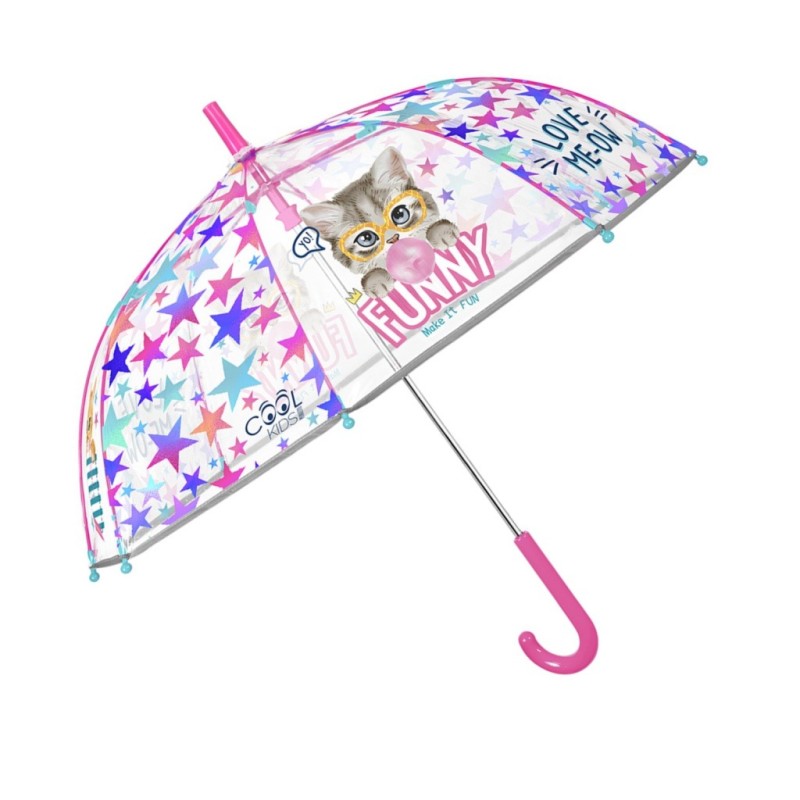 Rain A-15655, Ομπρέλα Παιδική Μπαστούνι, Αντιανεμική, Πολύχρωμο