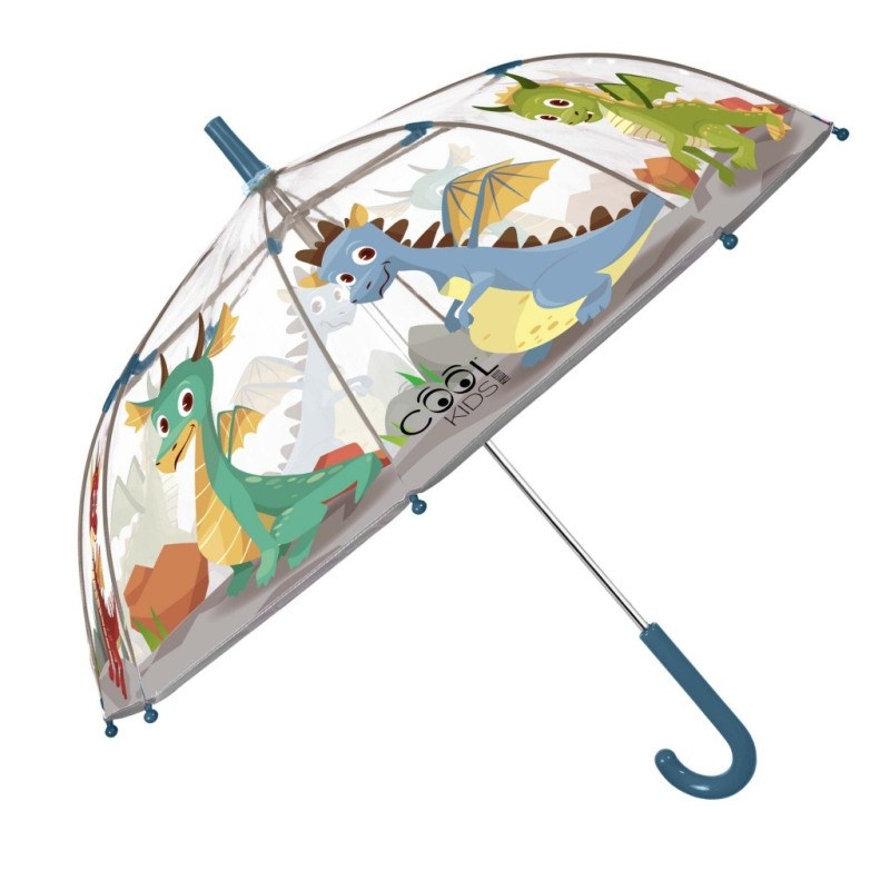 Rain A-15669, Ομπρέλα Παιδική Μπαστούνι, Αντιανεμική, Πολύχρωμο