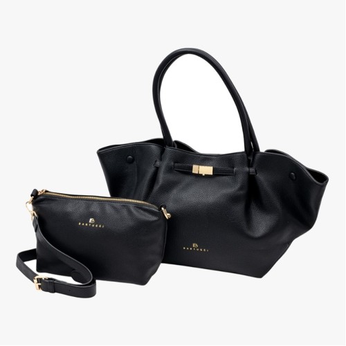 Bartuggi 718-5630 Black, Τσάντα Γυναικεία Ώμου/Καρπού, Δερματίνη, Μαύρο
