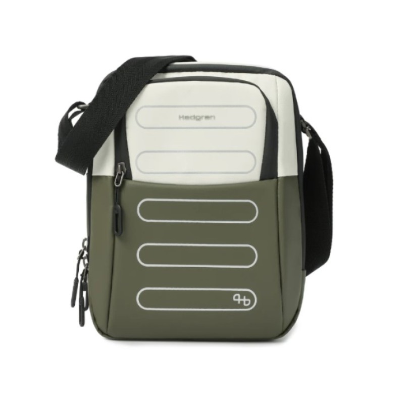 Hedgren HCMBP15-904 Comby Relax, Τσαντάκι Χιαστί, Πολυεστέρας, Μπεζ-Χακί