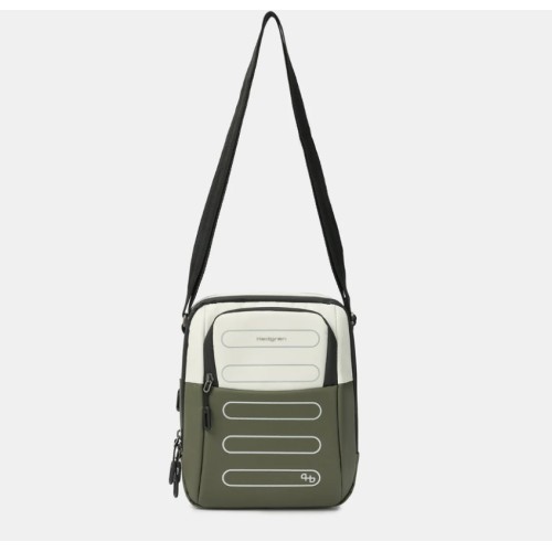 Hedgren HCMBP15-904 Comby Relax, Τσαντάκι Χιαστί, Πολυεστέρας, Μπεζ-Χακί