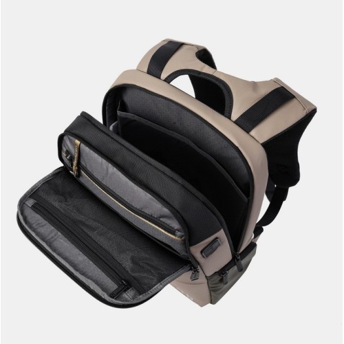 Hedgren HCOM04-877 Commute Tram, Backpack/Ωμοπλάτης, Πολυεστέρας, Μπεζ