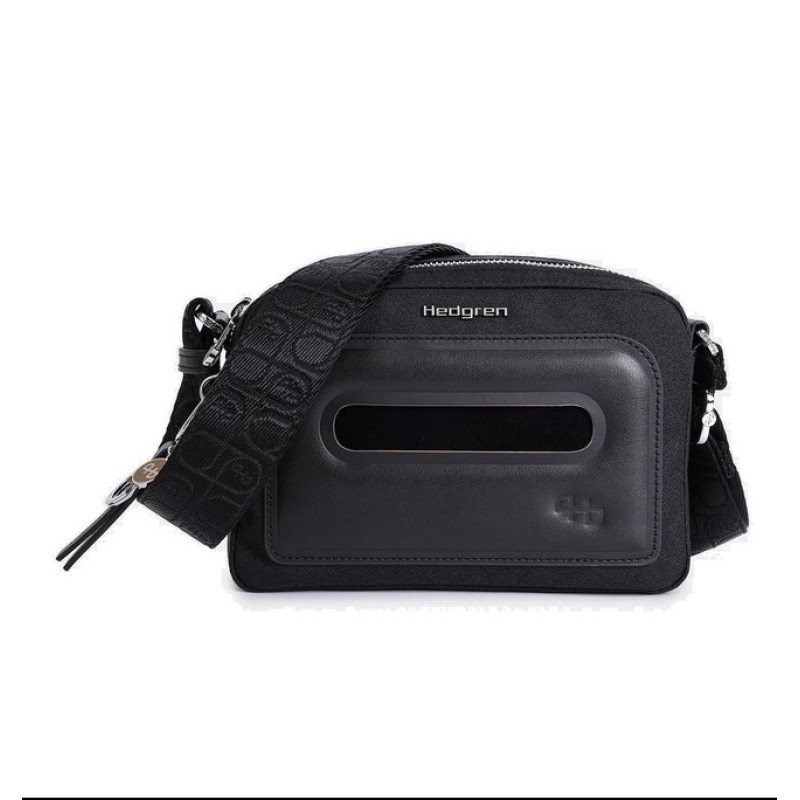 Hedgren HFIKA02-003 Ristretto Fika, Γυναικείο Τσαντάκι Χιαστί, Πολυεστέρας, Μαύρο