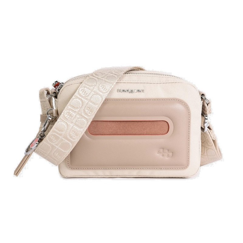 Hedgren HFIKA02-861 Ristretto Fika, Γυναικείο Τσαντάκι Χιαστί, Πολυεστέρας, Μπεζ