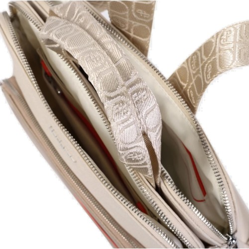 Hedgren HFIKA07-861 Fika Latte, Γυναικεία Τσάντα Backpack/Ωμοπλάτης, Πολυεστέρας, Μπεζ