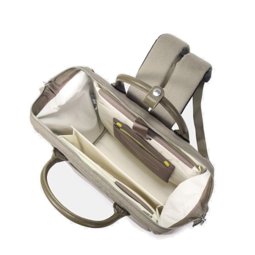 Hedgren HFIKA10-878 Moka L Fika, Γυναικεία Τσάντα Backpack/Ωμοπλάτης, Πολυεστέρας, Τοπό