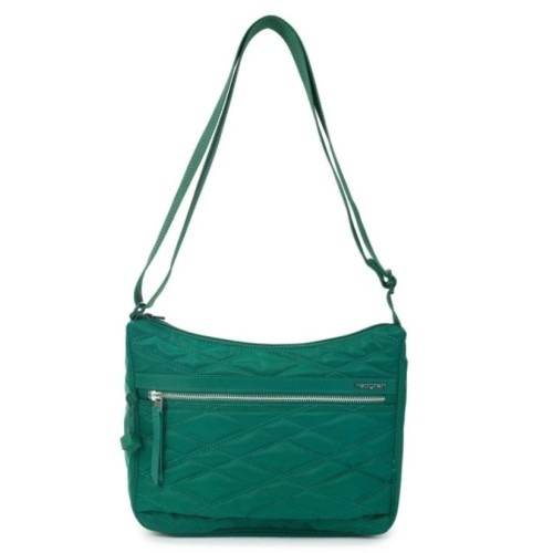 Hedgren HIC01S-880, Τσάντα Γυναικεία Χιαστί, Ύφασμα, Πράσινο