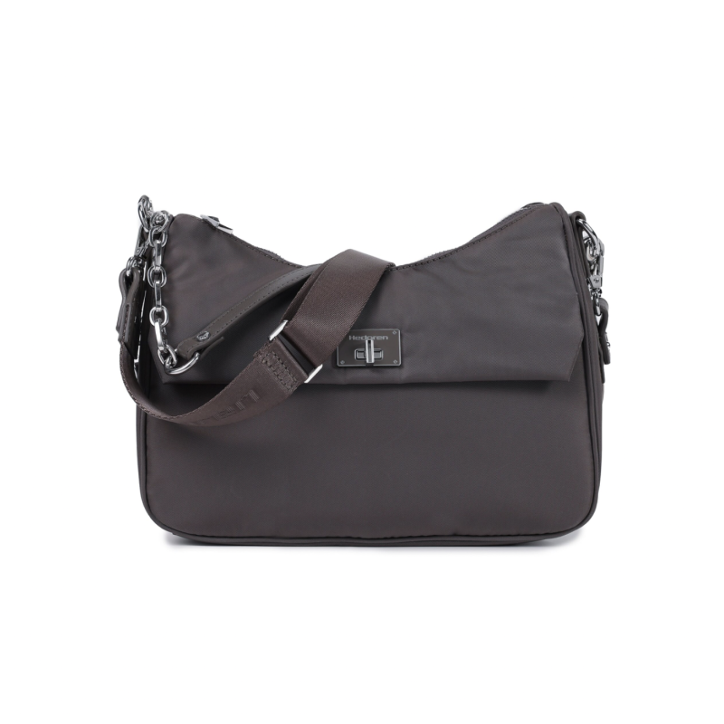 Hedgren HLBR07-104 Unity Hobo, Τσάντα Γυναικεία Ώμου/Χιαστί, Πολυεστέρας, Γκρι