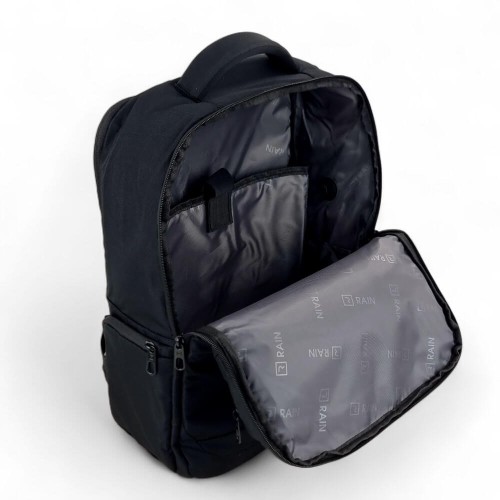 Rain RBP1020, Σακίδιο Πλάτης, Αδιάβροχο Ύφασμα, Μαύρο
