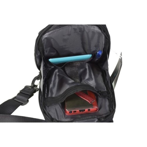 Rain RBP1070, Ανδρικό Τσαντάκι Χιαστί, Αδιάβροχος Πολυεστέρας, Μαύρο