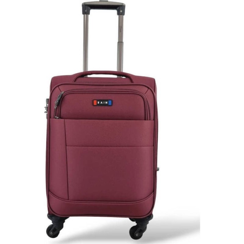 Rain RB2007-20, Βαλίτσα Καμπίνας, Αδιάβροχο Ύφασμα, Μπορντό