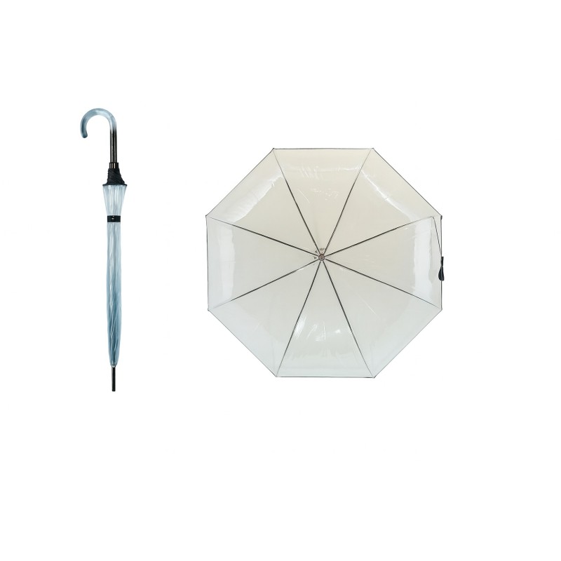 Rain A-929, Ομπρέλα Χειροκίνητη, Μπαστούνι, Ημιδιάφανο