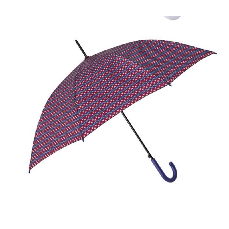 Rain A-12072 Elegance, Ομπρέλα Μπαστούνι, Αυτόματη, Εμπριμέ Κοκκινο