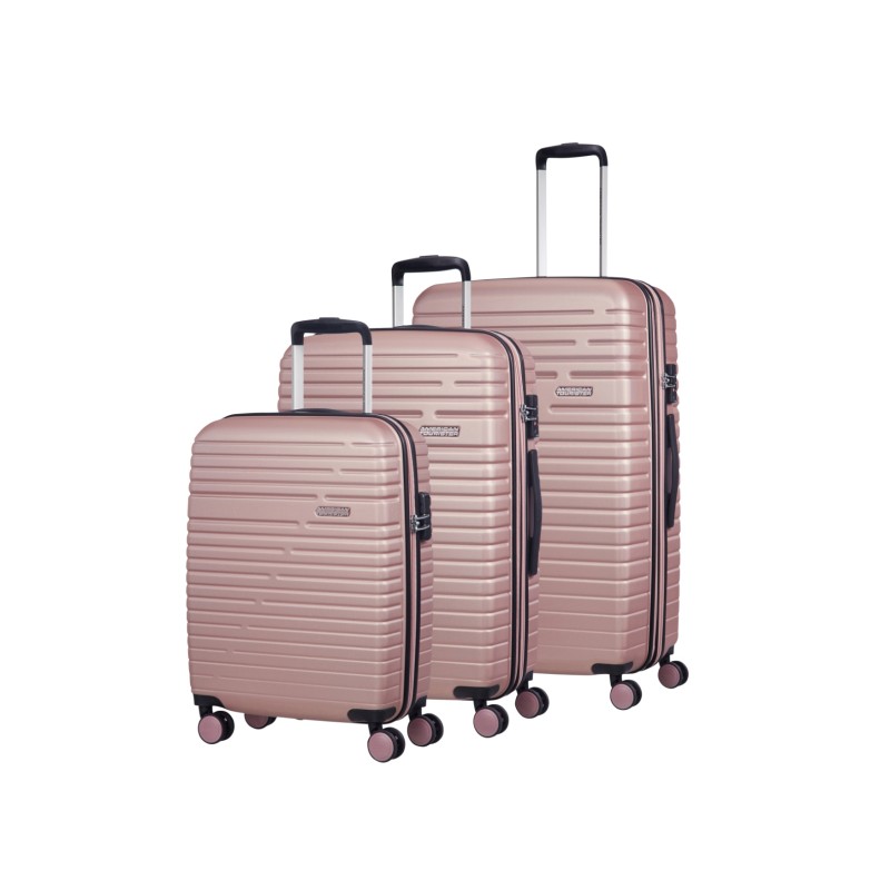 American Tourister 121171-7475 AeroRacer, Set Βαλίτσα, Σκληρή, Ροζ