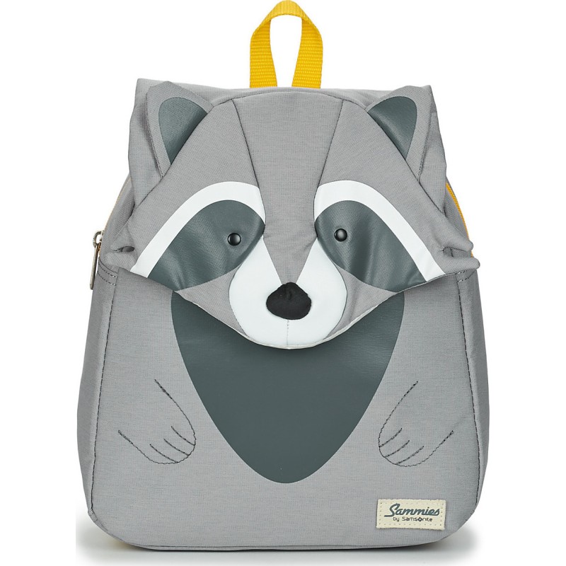 Samsonite 132082-8734 Happy Sammies Raccoon, Παιδικό Σακίδιο Πλάτης, Ύφασμα, Γκρι Ρακούν