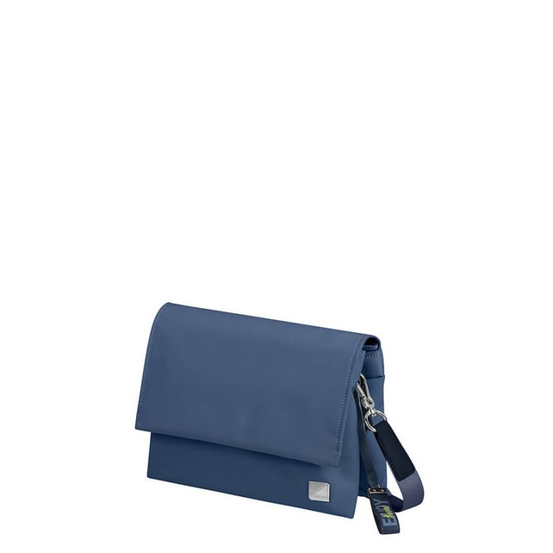 Samsonite 142613-1120 Workashionist, Γυναικείο Τσαντάκι Χιαστί, Ύφασμα, Μπλε