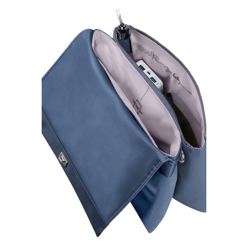 Samsonite 142613-1120 Workashionist, Γυναικείο Τσαντάκι Χιαστί, Ύφασμα, Μπλε