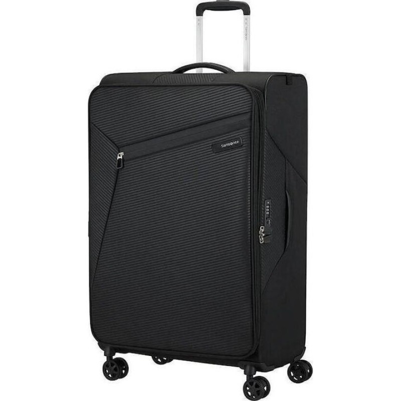 Samsonite 146854-1041 LiteBeam, Βαλίτσα Μεγάλη, Ύφασμα, ΑΤΑΝ, Μαύρη
