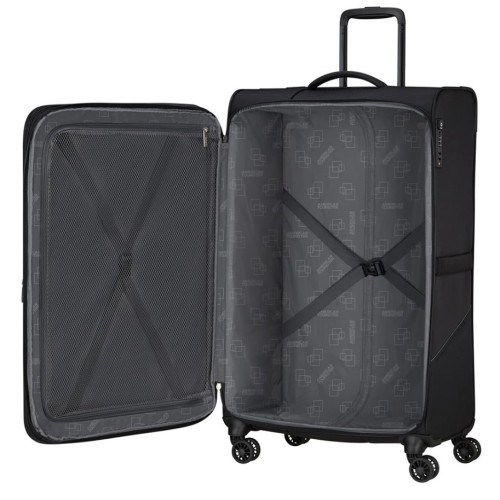 American Tourister 149500-1041 SummerRide, Βαλίτσα Μεγάλη 80 × 48 × 30 cm, Ύφασμα, Μαύρο