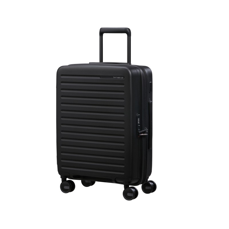 Samsonite 150702-1041 Restackd, Βαλίτσα Μικρή/Καμπίνας 55 x 40 x 20 cm, Πολυπροπυλένιο, ΑΤΑΝ, Μαύρο