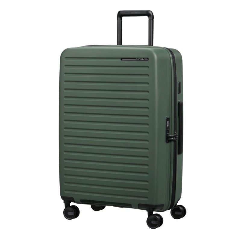 Samsonite 150704-1773 Restackd, Βαλίτσα Μεσαία 68 x 46 x 26cm, Πολυπροπυλένιο, ΑΤΑΝ, Χακί
