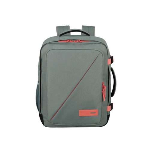 American Tourister 150909-A635 TakeTwoCabin, Σακίδιο Πλάτης, Ύφασμα, Πράσινο-Κοραλί
