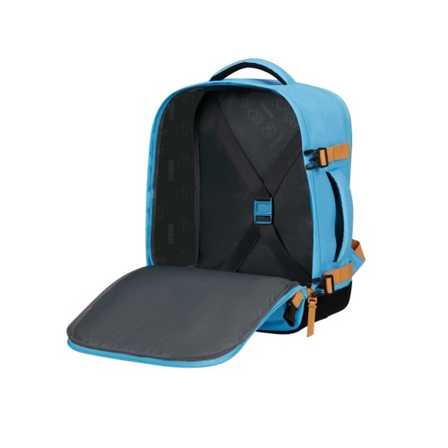 American Tourister 150909-Β025 TakeTwoCabin, Σακίδιο Πλάτης, Ύφασμα, Γαλάζιο-Πορτοκαλί