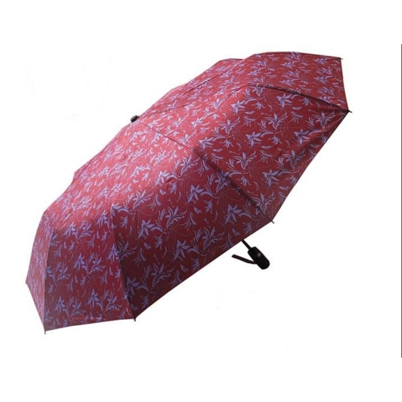 Rain 1511B, Ομπρέλα Αυτόματη, Αντιανεμική, Εμπριμέ Κόκκινο
