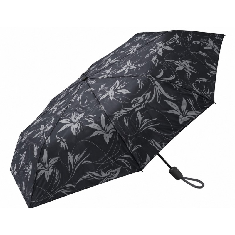 Rain 1511B, Ομπρέλα Αυτόματη, Αντιανεμική, Εμπριμέ Μαύρο